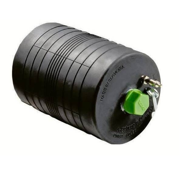 Petersen 137-006-8M 3.3"-6" Dia Inflatable Plumber Test Style Rubber Pipe Plug, 1/2" Bypass