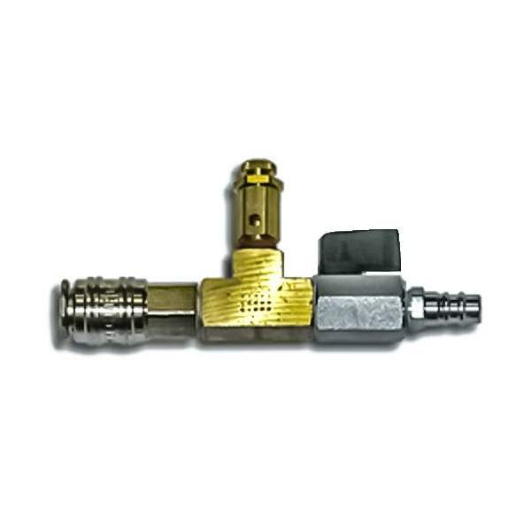 Petersen 162-1210-9 In-Line Shut-Off Valve with Relief Valve, EU Safety Couplers