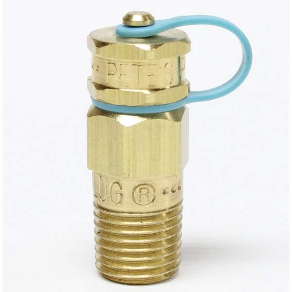 Petersen 311-100- 311 Series Temperature Pressure Petes Plug, 1/4" MNPT x 1.5" L, Neoprene