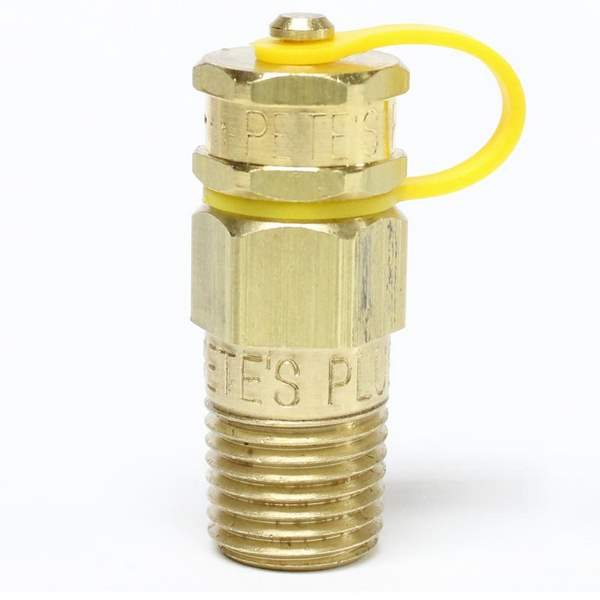 Petersen 311-110- 311 Series Temperature Pressure Pete's Plug, 1/4" MNPT x 1.5" L, Nordel