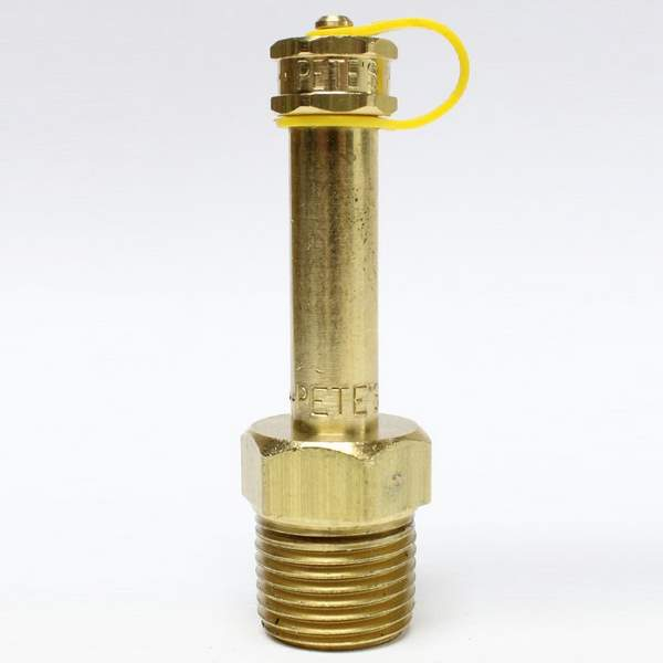 Petersen 311-710-XL 311 Series Temperature Pressure Pete's Plug, 1/2" MNPT x 3" L, Nordel