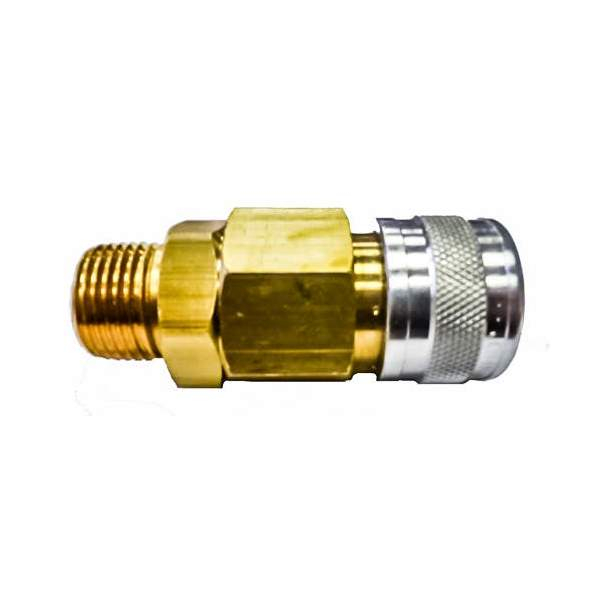 Petersen 912-8001-025000 Quick Disconnect, Brass 1/4" Cplg To 1/4" MNPT