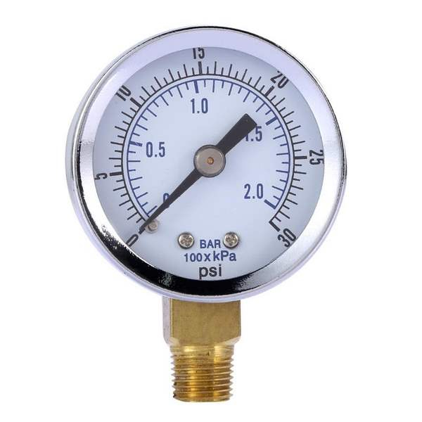 Petersen 930-7163- Gauge, Pressure, 0-30 Psi, 2-1/2" Dia, 1/8" NPT