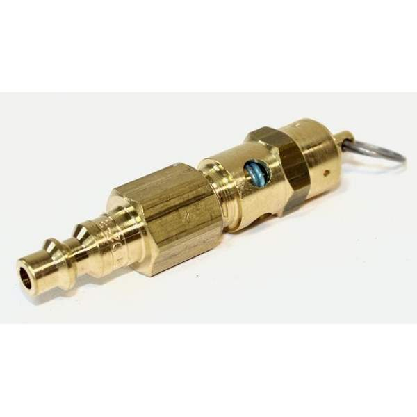 Petersen 936-1000-200125 Valve, Pressure Relief, 125 Psig, 1/4" Male Quick Connect