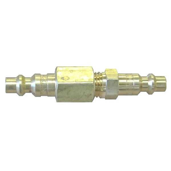 Petersen 936-7225-025 Adapter, Quick Disconnect, 1/4" Plug To 1/4" Plug, Brass