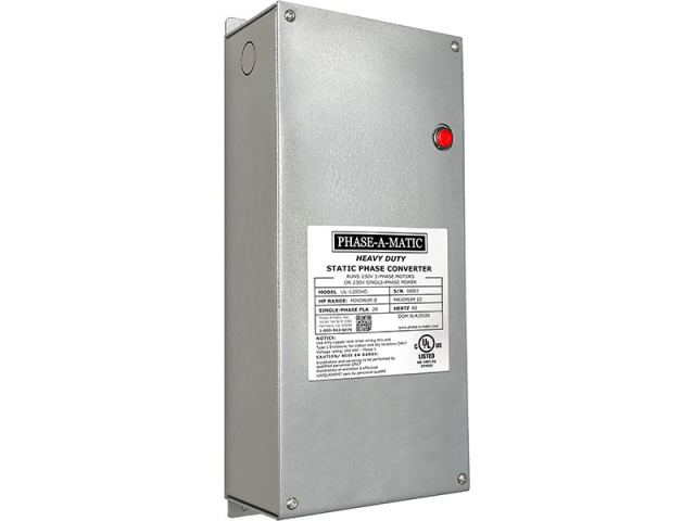Phase-A-Matic UL-1200HD UL Series 8 to 10 HP Static Phase Converter, UL Certified, Heavy Duty