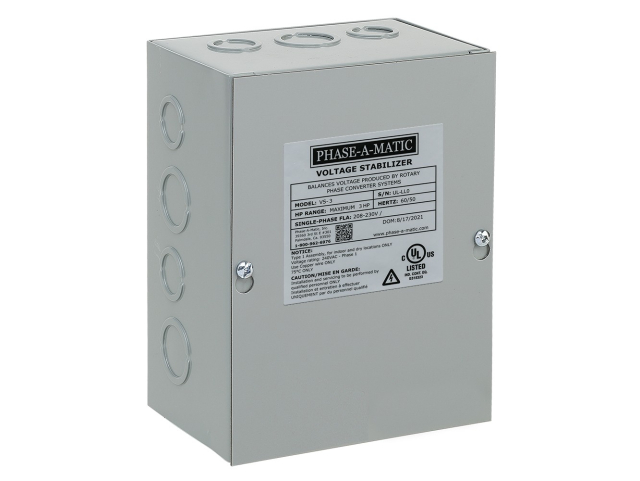 Voltage Stabilizers Phase-A-Matic VS-3 VS Series 3 HP, 230V Voltage Stabilizer, UL Certified