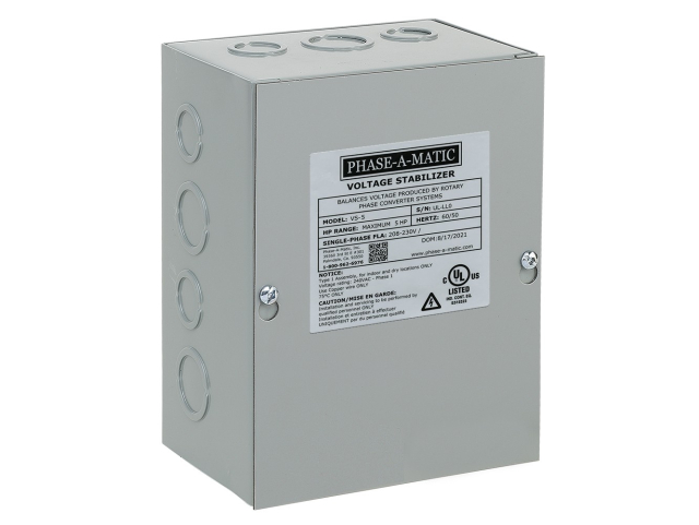 Phase-A-Matic VS-5 VS Series 5 HP, 230V Voltage Stabilizer, UL Certified