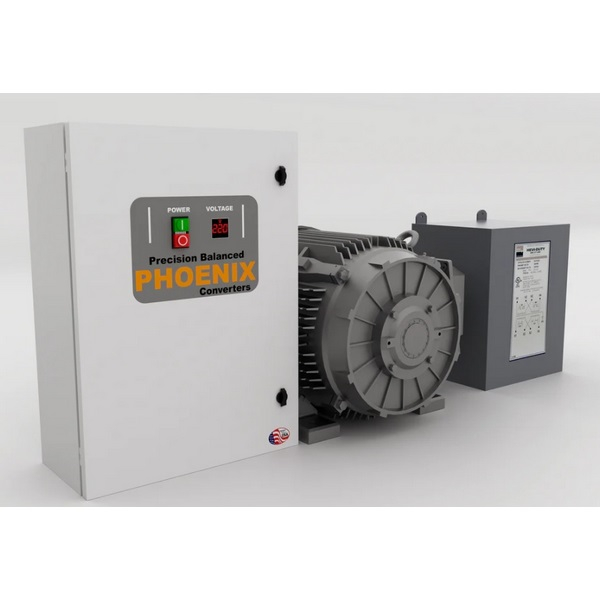 Rotary Phase Converters Phoenix Phase Converters PH068 5 HP Phase Converter, 230 Volts Input and 460 Volts Output, Start and Stop Button with Built-in Magnetic Starter