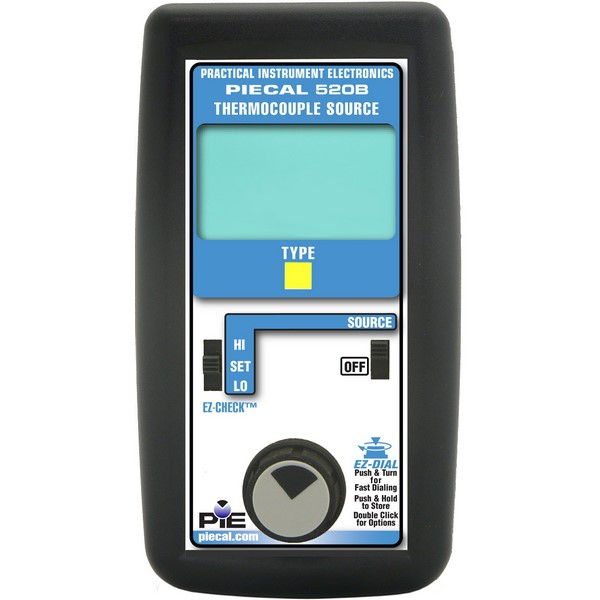 PIE PIE 520B-C Thermocouple Calibrator, Single Type C with Test Leads and NIST Cert.