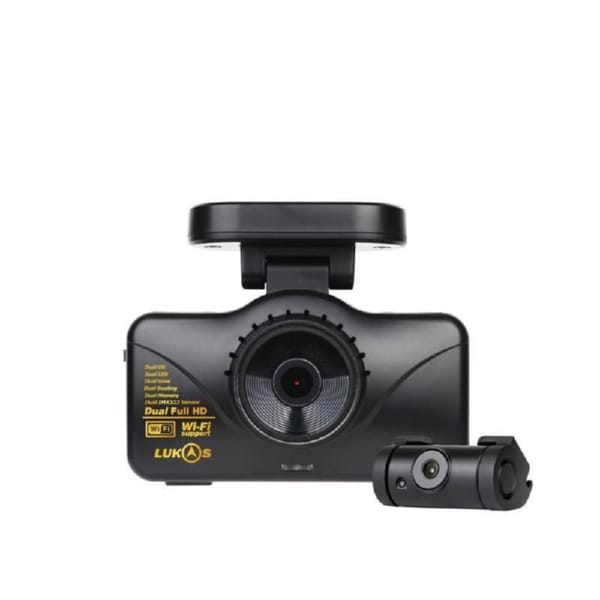 Rear View Safety LK-7950 Lukas Dual Lens Dash Camera with WiFi and GPS (8GB+8GB)