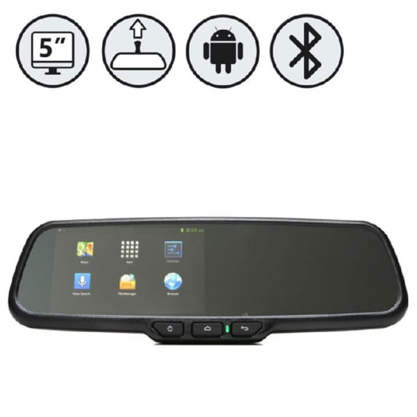 Rear View Safety RVS-718-5 G-Series Rear View Replacement Mirror Monitor With 5" Android Operated Display