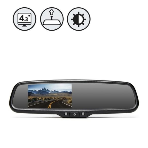 Rear View Safety RVS-718-D G-Series Rear View Replacement Mirror Monitor With Auto-Dimming