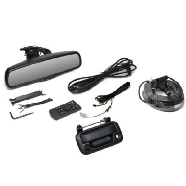 Rear View Safety RVS-718503-03 Backup Camera System for F150 Camera, Mirror Monitor with Compass and Temperature, 33ft Cable