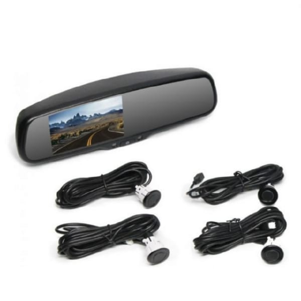 Rear View Safety RVS-718507-05 Backup Camera System for Silverado 2500, Mirror Monitor with Sensors, Tailgate Camera, 33ft Cable