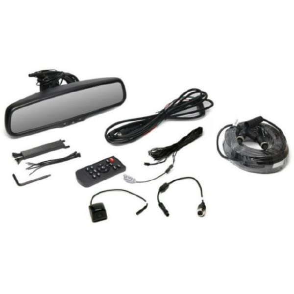 Rear View Safety RVS-718520-03 Backup Camera System for Nissan Frontier, Mirror Monitor with Compass and Temperature, Tailgate Camera, 33ft Cable