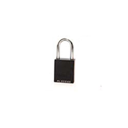 Reece Safety AL38BLKM 1-1/2" Aluminum Safety Padlock, 1-1/2" Steel Shackle, Master and Differ, Black