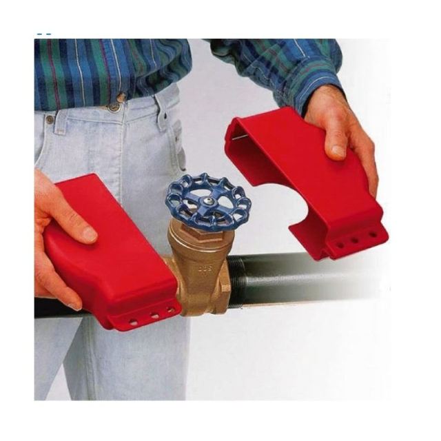 Reece Safety BS10 Adjustable Gate Valve Lockout (Fits 1" to 6-1/2") Red