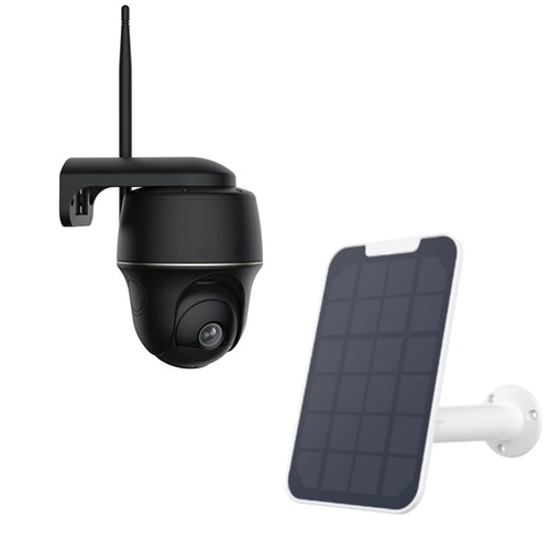 Reolink Argus PT (5MP, Black) + Solar Panel (White) Argus PT 2K+ Super High Definition Wireless Black Solar Battery Camera with Pan & Tilt, White Solar Panel (3W)