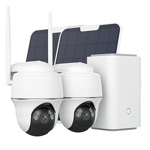 Reolink Home Hub w/ 2x Argus PT Ultra + Solar Panel 2 (W) Wireless Security System with 2 Argus PT Ultra 4K Wireless Standalone Cameras with White Solar Panel (6W)