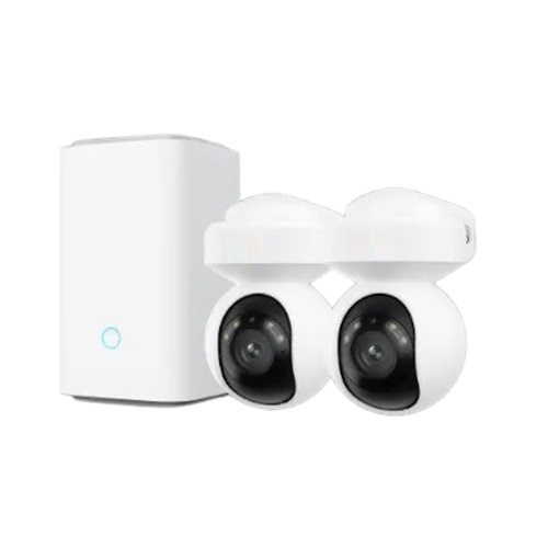 Reolink Home Hub with 2x E1 Outdoor (White) 5MP Wi-Fi Surveillance System with Auto-Tracking and 3X Optical Zoom, Home Hub with 2 White Cameras