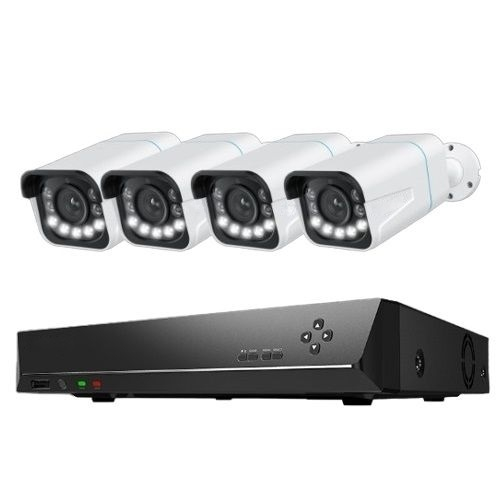 Reolink RLK8-811B4-A 4-Camera Bundle RLK8-811B4 Smart 4K Power Over Ethernet (PoE) Camera System with 5X Optical Zoom & Spotlights, 4 Cameras