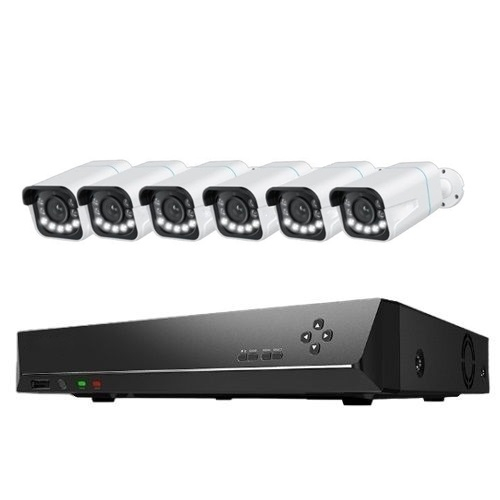 Reolink RLK8-811B4-A 6-Camera Bundle RLK8-811B4 Smart 4K Power Over Ethernet (PoE) Camera System with 5X Optical Zoom & Spotlights, 6 Cameras