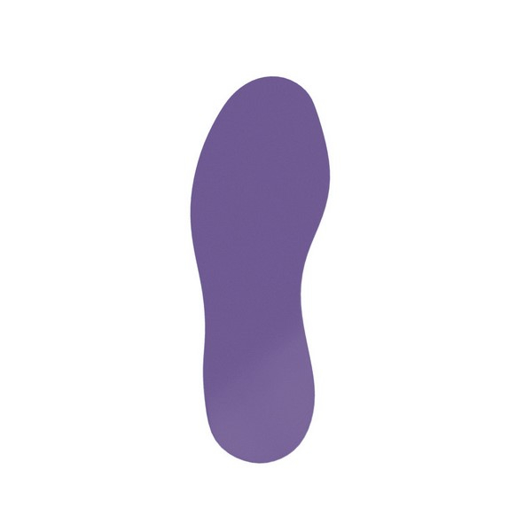 SafetyTac STF1109 Floor Sticker, 11.5"x3.5" Purple Footprint, Pack of 15