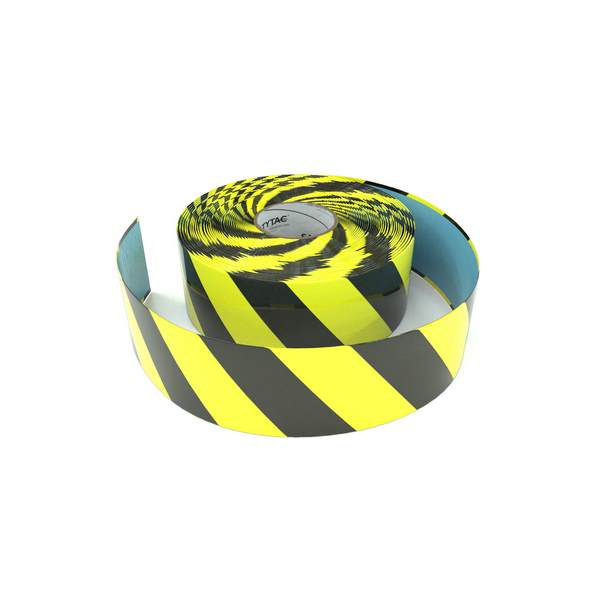 SafetyTac STH470 Hazard Floor Tape 4"x100', Black / Yellow