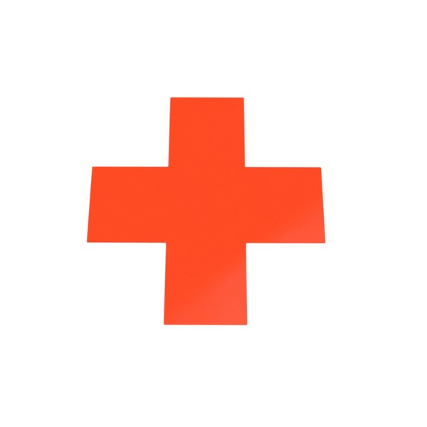 SafetyTac STX406 Floor Sticker, 4"x4"x1" Orange Squared X, Pack of 40