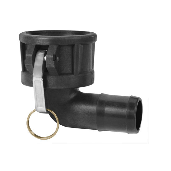 Seal Fast 150C90 1-1/2 in Size Polypropylene Female Coupler x Shank 90 Degree Elbow Banjo Cam and Groove