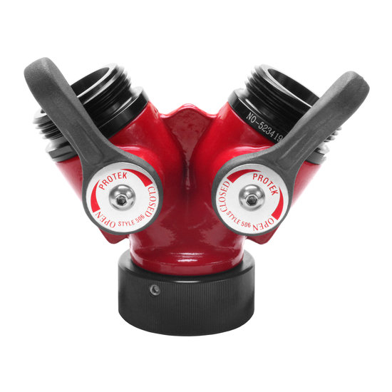Seal Fast 540 2-1/2 in Female NST x 2-1/2 in MNST x 2-1/2 in MNST Connection Hardcoat Aluminum 2 Way Hydrant Wye