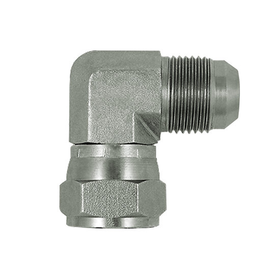 Seal Fast 6500-32-32 2 in T1 (UNF) and 2 in T2 (UNF) Carbon Steel 37 Flare to Pipe 90 Degree JIC Male x Swivel Female Elbow