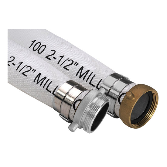 Seal Fast 80-075UL1002035310 1-1/2 in Inner Diameter NST 100 Feet (ft) Length Brass Coupler EPDM Lined 300# Service Test UL Approved Single Jacket Fire Hose Assembly