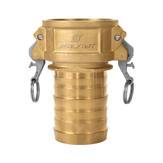 Seal Fast C 100BRSK 1 in Size Brass Type C Female Coupler x Hose Shank Self-Locking Cam and Groove Coupling