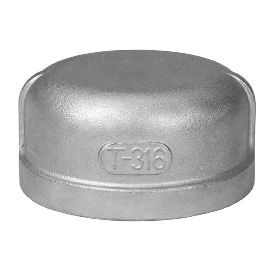 Seal Fast PCSSCAP09 2-1/2 in Size 316 Stainless Steel Cap Fitting