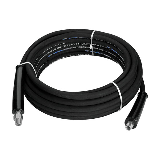 Seal Fast PW400050100CL 1/2 in Inner Diameter, 100 Feet (ft) Length and 4000 PSI Black EPDM Rubber Pressure Wash Hose Assembly with Male x Male Connector