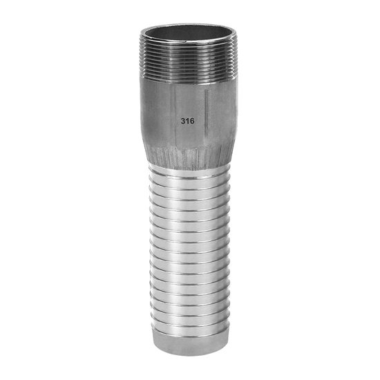 Seal Fast SF150LSS6 1-1/2 in Size 316 Stainless Steel Long Shank Combination Nipple