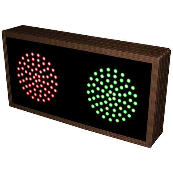Signal-Tech 10893 TCL714RG-225/120-277VAC Indicator Dots, Double, Horizontal, 4 in dia, Red - Green Outdoor Blank-out LED Direct-view Sign