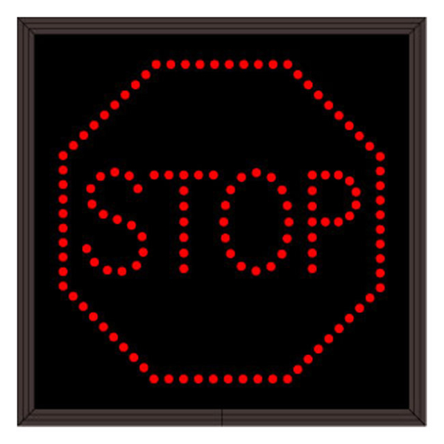 Signal-Tech 12826 TCL1212R-867/120-277VAC "STOP SIGN" Outdoor Blank-out LED Direct-view Sign
