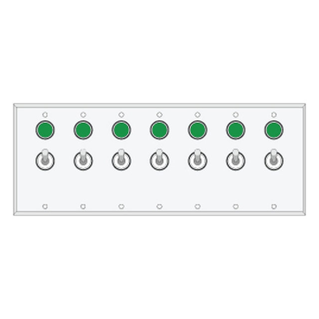 Signal-Tech 20489 SVG2222222 SPST/120VAC 7 Gang Switch (7-SPST)