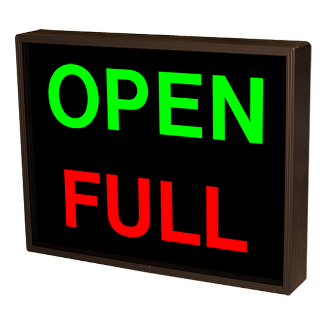 Signal-Tech 26031 PHX1418GR-220/120-277VAC "OPEN | FULL" Outdoor Blank-out LED Backlit Sign