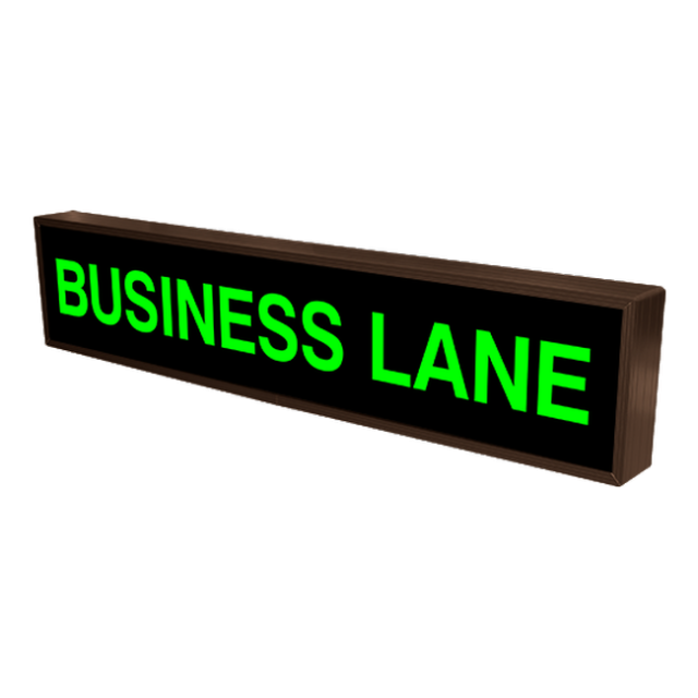 Signal-Tech 26530 PHX734G-215/120-277VAC "BUSINESS LANE" Outdoor Blank-out LED Backlit Sign