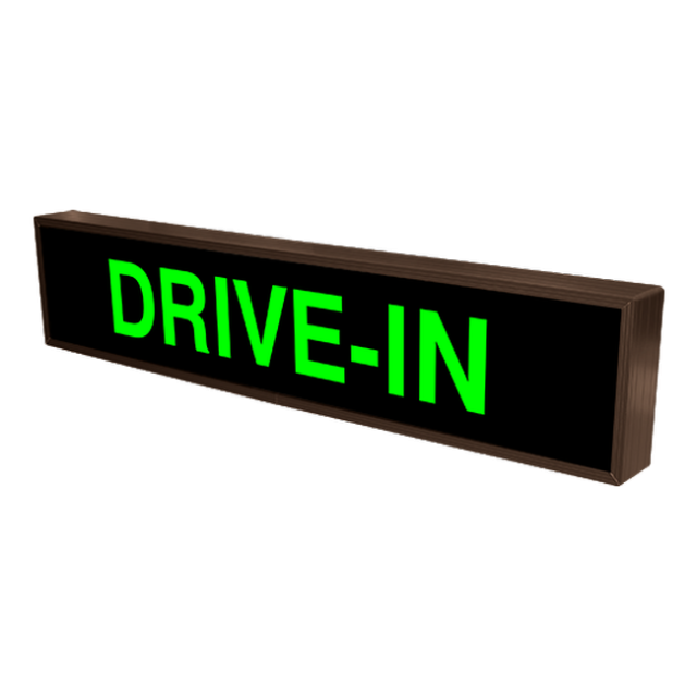 Signal-Tech 26531 PHX734G-F933/120-277VAC "DRIVE-IN" Outdoor Blank-out LED Backlit Sign