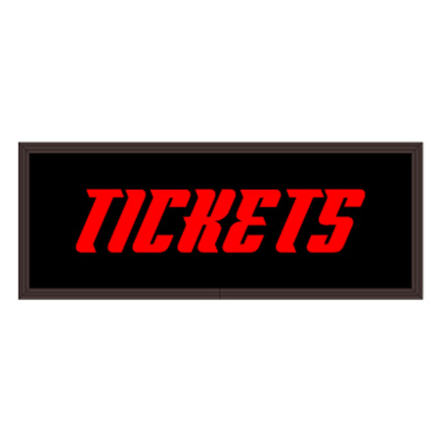 Signal-Tech 26595 PHX718R-F946/120-277VAC "TICKETS" Outdoor Blank-out LED Backlit Sign