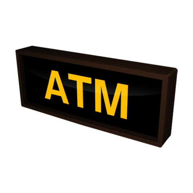 Signal-Tech 26712 PHX718A-125/120-277VAC "ATM" Outdoor Blank-out LED Backlit Sign