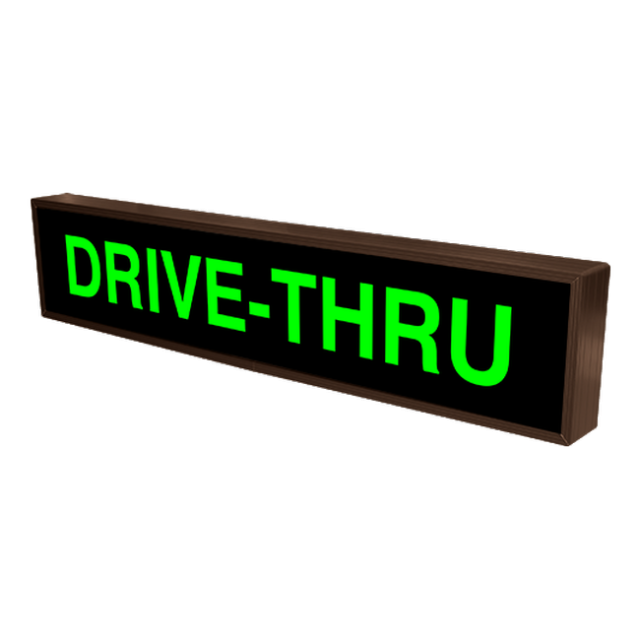 Signal-Tech 26959 PHX734G-B846/120-277VAC "DRIVE-THRU" Outdoor Blank-out LED Backlit Sign