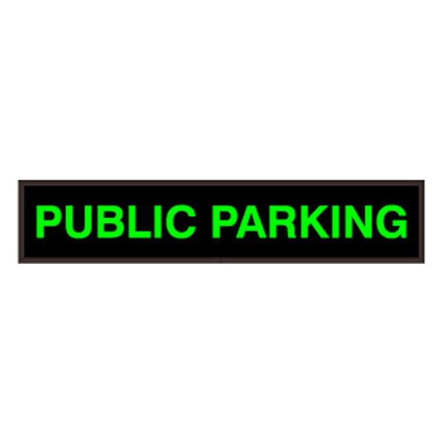 Signal-Tech 27360 PHX734G-708/120-277VAC "PUBLIC PARKING" Outdoor Blank-out LED Backlit Sign