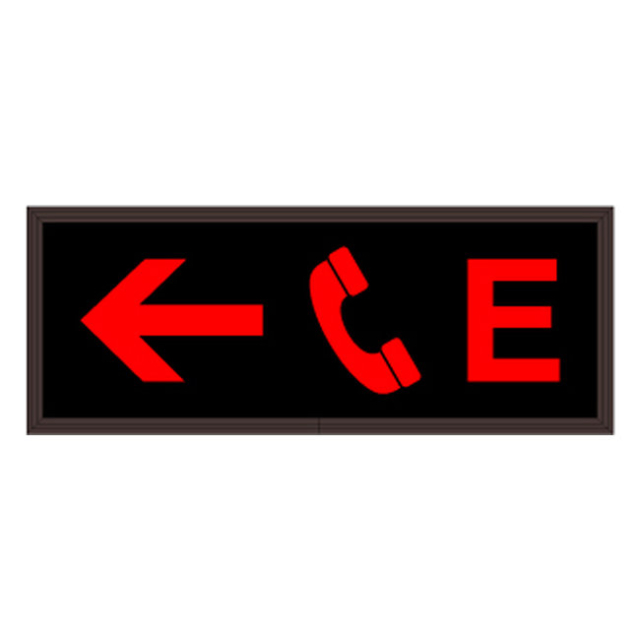 Signal-Tech 27428 PHX718R-G165/120-277VAC "E w/ Symbols" Outdoor Blank-out LED Backlit Sign