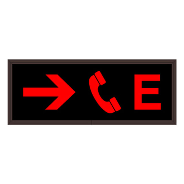 Signal-Tech 27648 PHX718R-G217/120-277VAC "E w/ Symbols" Outdoor Blank-out LED Backlit Sign